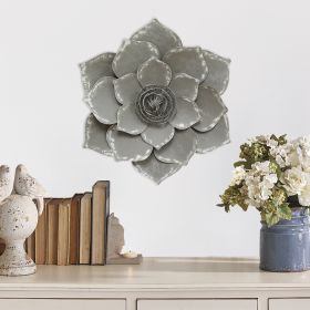 Well-Crafted Grey Lotus Wall Decor