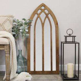 36" Gothic Inspired Arch Wood Wall Mirror