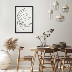 Leafy Stem Wall Art With Matthe Black Finish