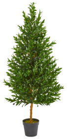 4.5â€™ Olive Cone Topiary Artificial Tree UV Resistant (Indoor/Outdoor)
